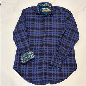 Robert Graham Multicolor Checkered Plaid Long Sleeves Button down Shirt SZ XLT